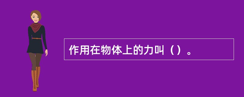 作用在物体上的力叫（）。