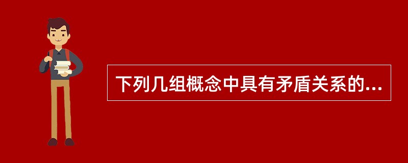 下列几组概念中具有矛盾关系的是（）。