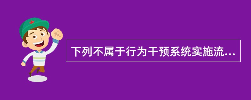 下列不属于行为干预系统实施流程中的实施与运行阶段的是（）