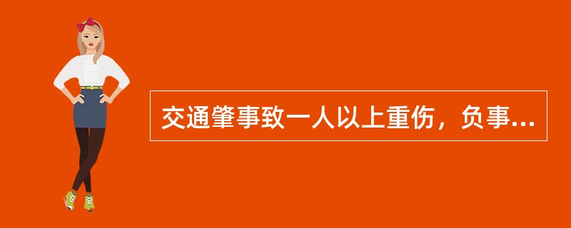 交通肇事致一人以上重伤，负事故全部或者主要责任，并具有下列（）情形之一的，以交通