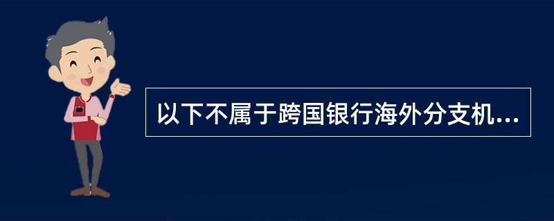 以下不属于跨国银行海外分支机构形式的是（）