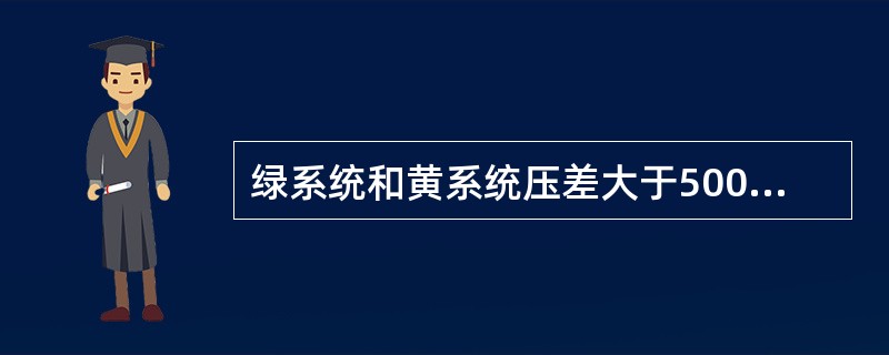 绿系统和黄系统压差大于500磅/平方英寸时，动力转换组件自动开始工作。因此，在地