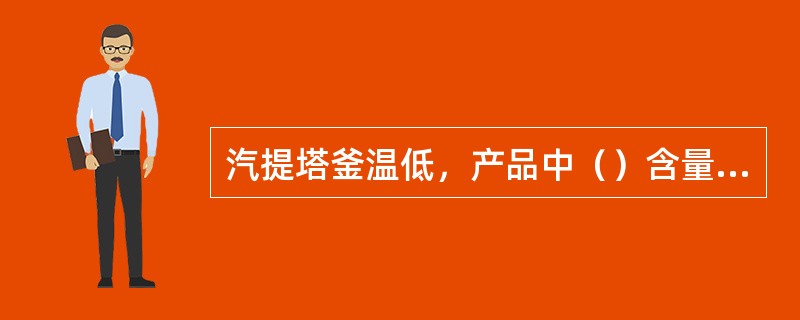 汽提塔釜温低，产品中（）含量超标。