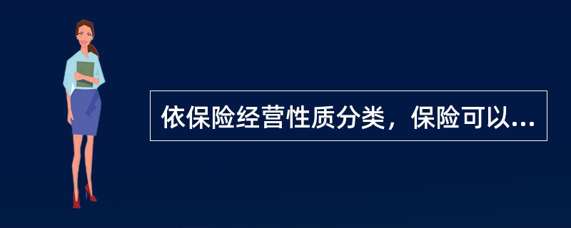 依保险经营性质分类，保险可以分为（）。