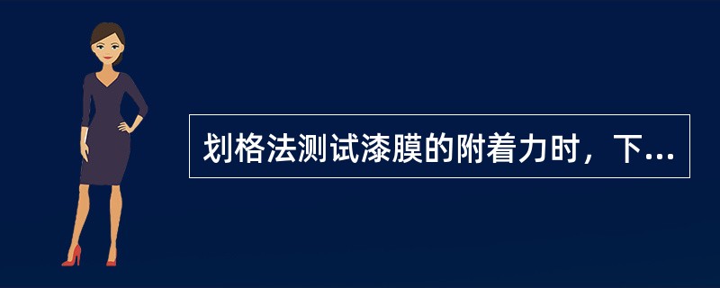 划格法测试漆膜的附着力时，下列哪个级别为最高（）。