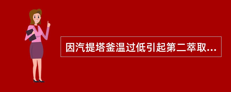 因汽提塔釜温过低引起第二萃取塔顶乙烯基乙炔超标处理方法是（）。