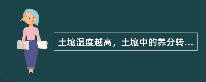 土壤温度越高，土壤中的养分转化速率越快，那么土壤的肥力也越强