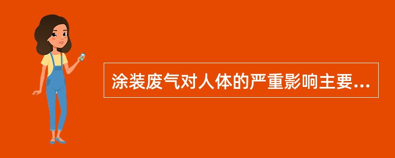 涂装废气对人体的严重影响主要表现是（）。