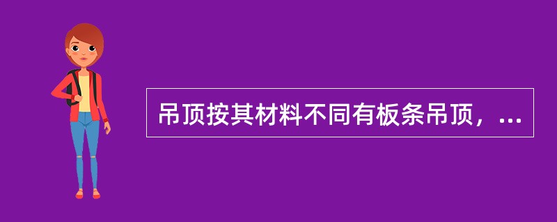 吊顶按其材料不同有板条吊顶，板材吊顶应使用（）