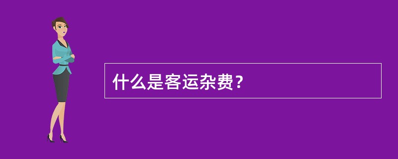 什么是客运杂费？