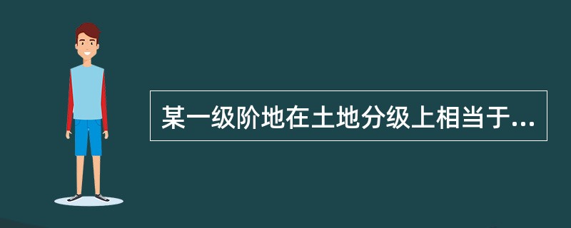 某一级阶地在土地分级上相当于一个（）；而一个阶级面则相当于一个（）。