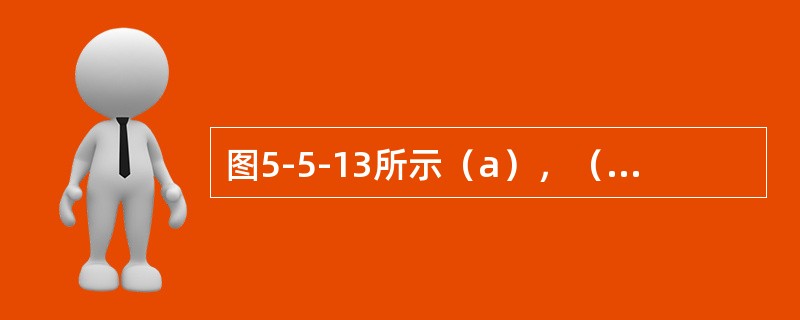 图5-5-13所示（a），（b）两截面，（a）为带矩形孔的圆，（b）为带圆孔的正