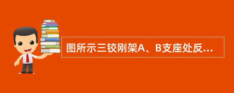 图所示三铰刚架A、B支座处反力方向一定通过（）。