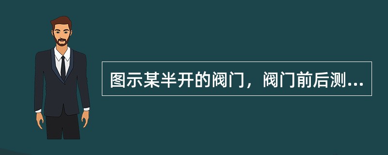 图示某半开的阀门，阀门前后测压管水头差△h=1m水柱，管径不变，管中平均流速v=