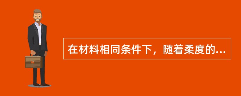 在材料相同条件下，随着柔度的增大：（）