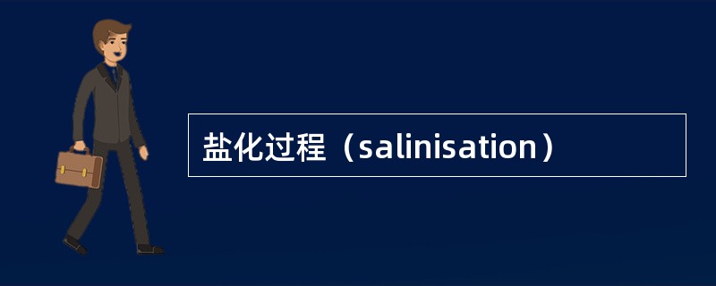 盐化过程（salinisation）