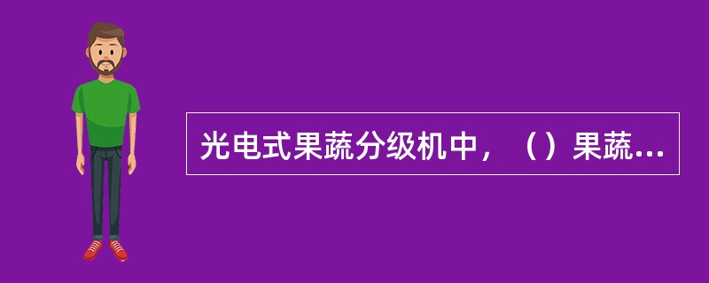 光电式果蔬分级机中，（）果蔬分级机与输送速度无关。