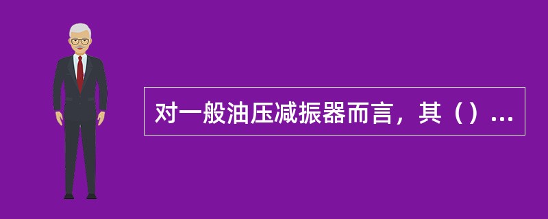 对一般油压减振器而言，其（）与振动速度成正比。