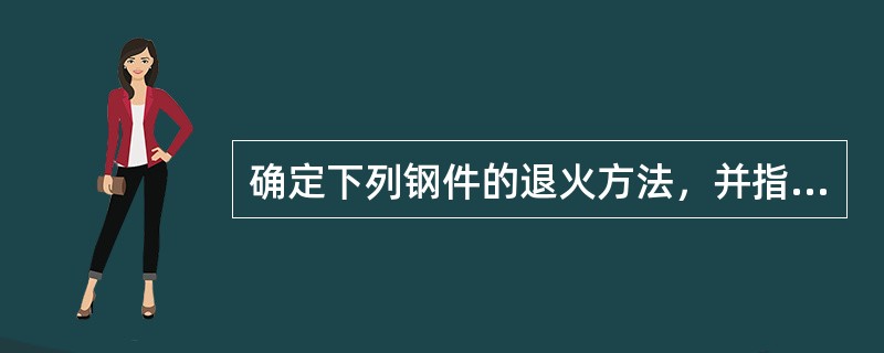 确定下列钢件的退火方法，并指出退火目的及退火后的组织