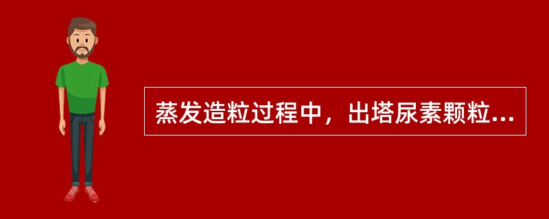 蒸发造粒过程中，出塔尿素颗粒温度高，对尿素产品质量没有影响。