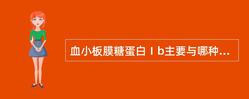 血小板膜糖蛋白Ⅰb主要与哪种功能有关()血小板膜糖蛋白Ⅱb/Ⅲa复合物主要与哪种