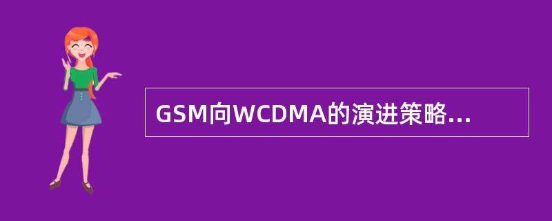 GSM向WCDMA的演进策略应是：目前的GSM→HSCSD（高速电路交换数据，速