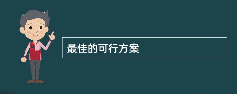 最佳的可行方案
