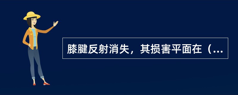 膝腱反射消失，其损害平面在（）。