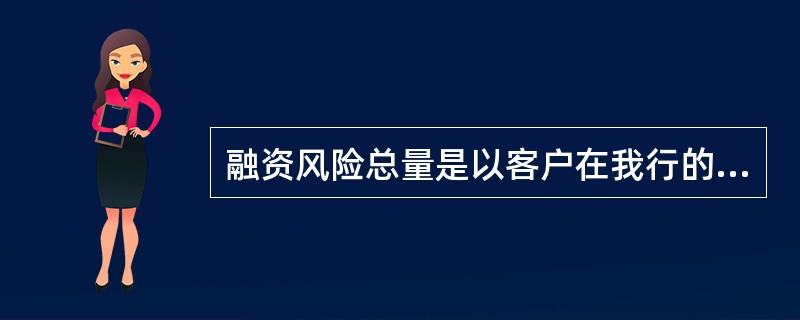 融资风险总量是以客户在我行的融资余额，通过设定的融资品种、期限、方式的风险系数折