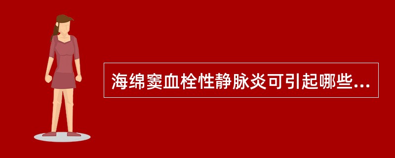 海绵窦血栓性静脉炎可引起哪些脑神经症状：（）