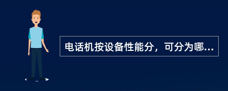 电话机按设备性能分，可分为哪几个主要部分？