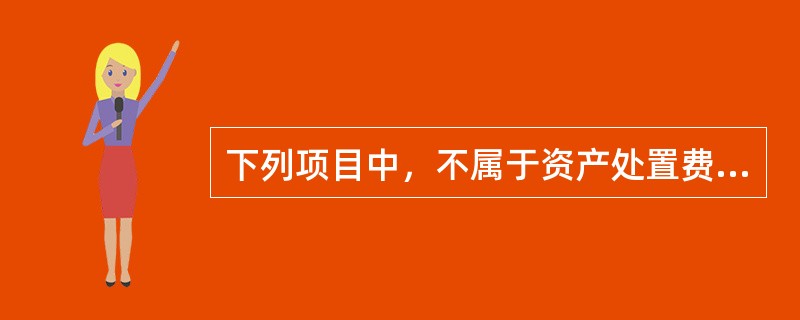 下列项目中，不属于资产处置费用的有（）