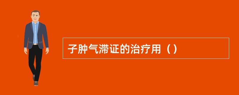 子肿气滞证的治疗用（）