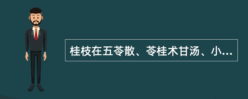 桂枝在五苓散、苓桂术甘汤、小建中汤、肾气丸、当归四逆汤、桃核承气汤、桂枝茯苓丸、