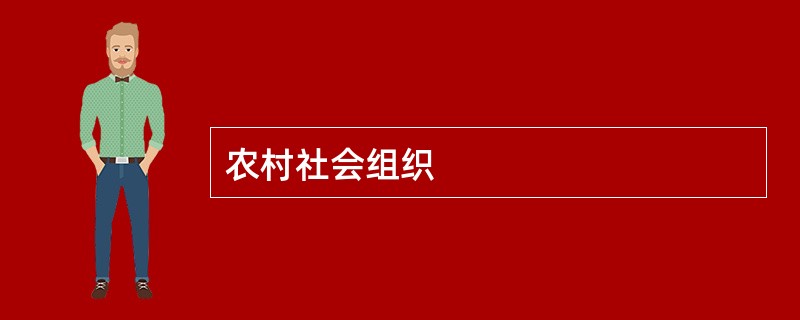 农村社会组织