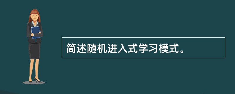 简述随机进入式学习模式。