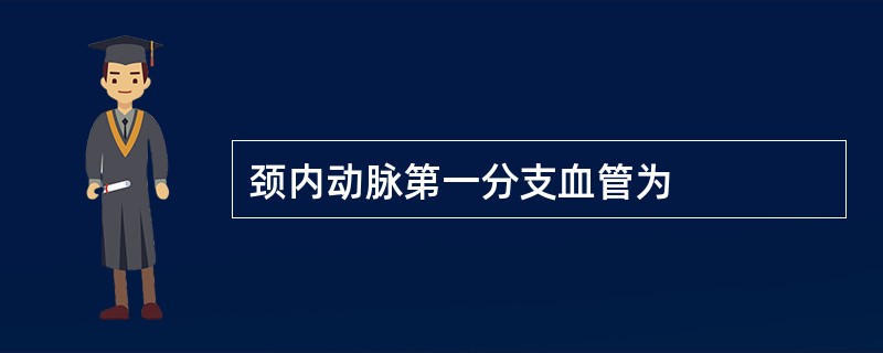 颈内动脉第一分支血管为