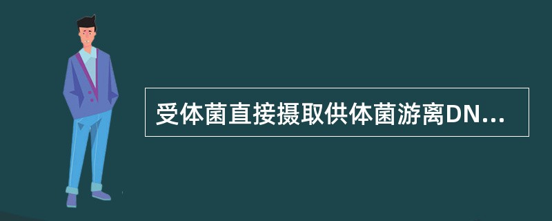 受体菌直接摄取供体菌游离DNA而获得新的生物学性状的过程称为（）