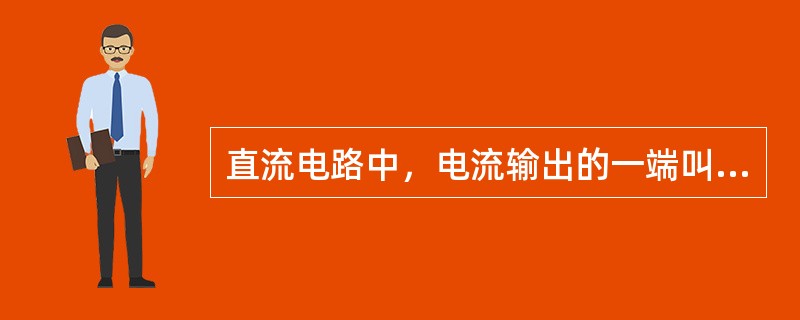 直流电路中，电流输出的一端叫电源的（）