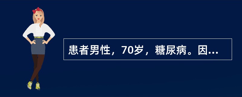 患者男性，70岁，糖尿病。因突发胸痛2小时就诊，心电图如下图所示。应诊断为（）。