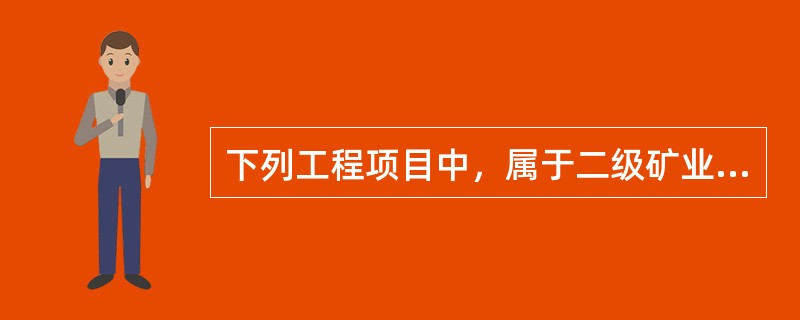 下列工程项目中，属于二级矿业工程专业注册建造师可以承担的工作项目有()。