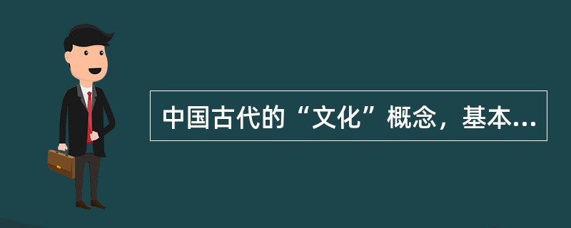 中国古代的“文化”概念，基本属于（）的范畴。