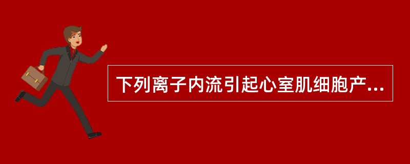 下列离子内流引起心室肌细胞产生动作电位的是（）。