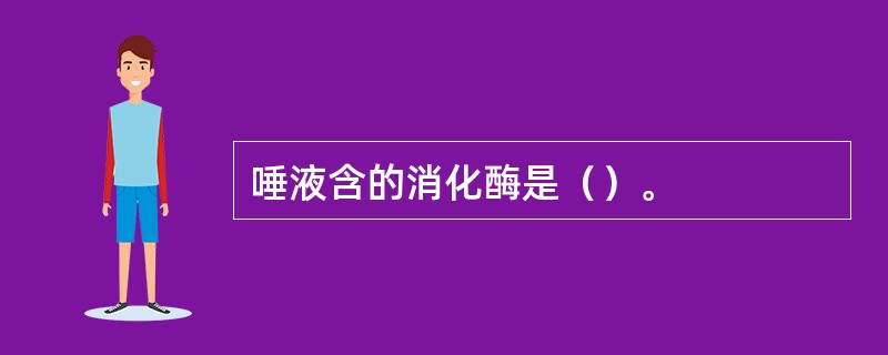 唾液含的消化酶是（）。