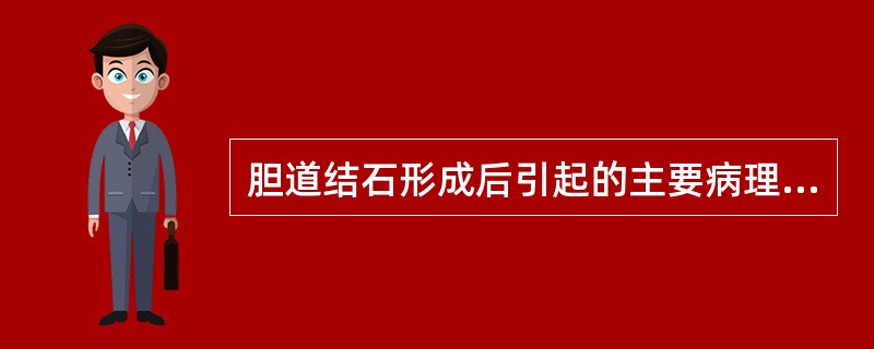 胆道结石形成后引起的主要病理变化是（）
