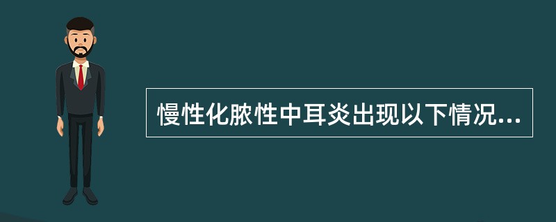 慢性化脓性中耳炎出现以下情况应考虑有颅内外并发症的是（）。