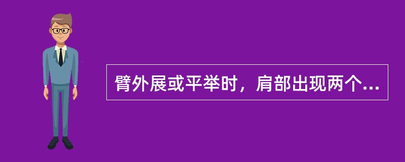 臂外展或平举时，肩部出现两个凹陷，当肩峰前下方凹陷处的穴位是（）