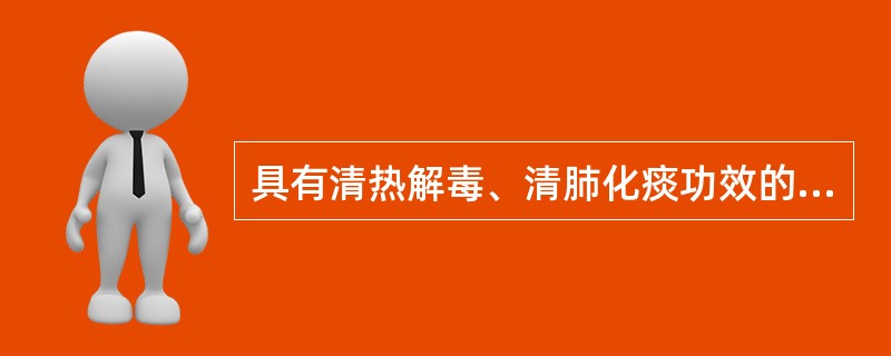 具有清热解毒、清肺化痰功效的药物是（）