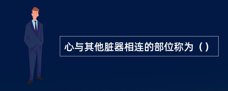 心与其他脏器相连的部位称为（）