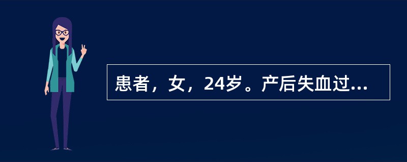 患者，女，24岁。产后失血过多，突然晕眩，面色苍白，昏不知人，手撒肢冷，冷汗淋沥